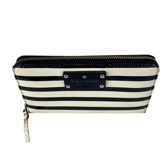 Kate Spade New York Striped Zip-Around Wallet - Picture 2 of 7